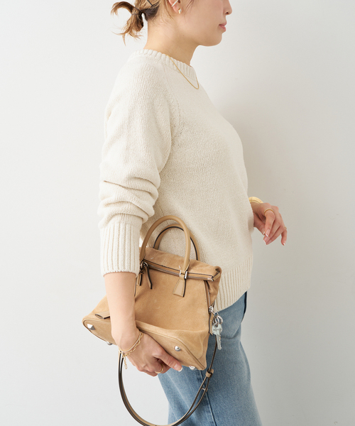 Deuxieme Classe（ドゥーズィエムクラス）の「SILKTWEED COZY プルオーバー（ニット/セーター・レディース・ホワイト/チャコールグレー・FREE）」の14枚目の写真