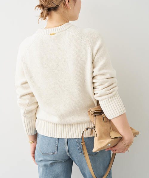 Deuxieme Classe（ドゥーズィエムクラス）の「SILKTWEED COZY プルオーバー（ニット/セーター・レディース・ホワイト/チャコールグレー・FREE）」の15枚目の写真