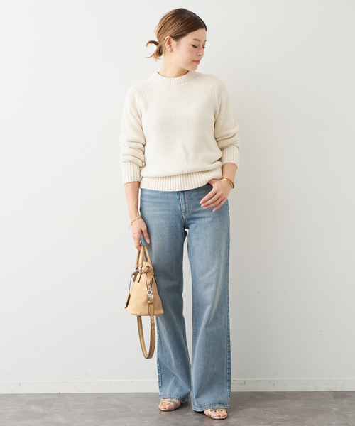 Deuxieme Classe（ドゥーズィエムクラス）の「SILKTWEED COZY プルオーバー（ニット/セーター・レディース・ホワイト/チャコールグレー・FREE）」の16枚目の写真