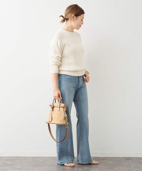 Deuxieme Classe（ドゥーズィエムクラス）の「SILKTWEED COZY プルオーバー（ニット/セーター・レディース・ホワイト/チャコールグレー・FREE）」の17枚目の写真
