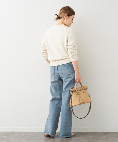 Deuxieme Classe（ドゥーズィエムクラス）の「SILKTWEED COZY プルオーバー（ニット/セーター・レディース・ホワイト/チャコールグレー・FREE）」の19枚目の写真