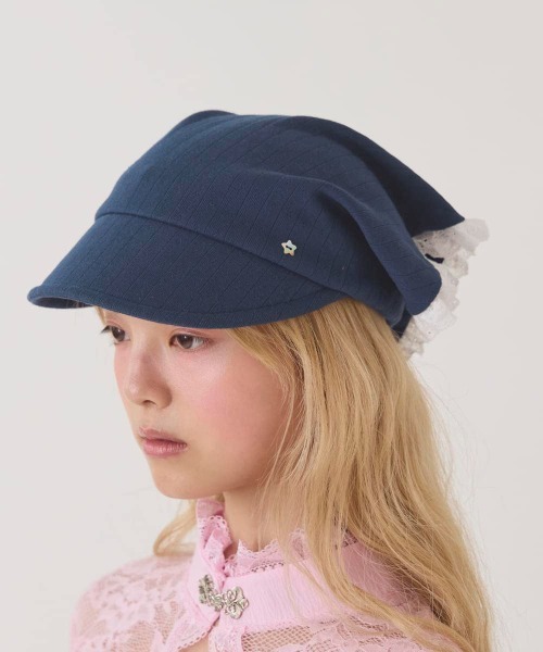 kaorinomori（カオリノモリ）の「kaorinomori  フルルキャップ / カオリノモリ（キャップ・レディース・ホワイト/ネイビー/ピンク・FREE）」の2枚目の写真