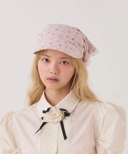 kaorinomori（カオリノモリ）の「kaorinomori  フルルキャップ / カオリノモリ（キャップ・レディース・ホワイト/ネイビー/ピンク・FREE）」の3枚目の写真