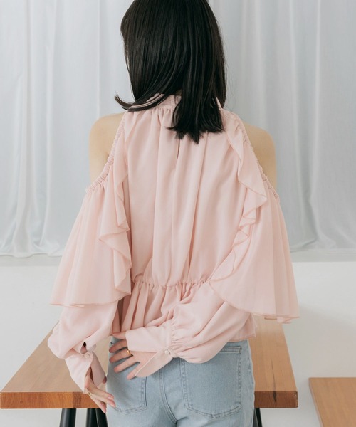 Heather(ヘザー)の「ショルダーカットブラウス 656715(シャツ/ブラウス・レディース・ブラック/アイボリー/ピンク/ホワイト系その他・FREE)」の15枚目の写真