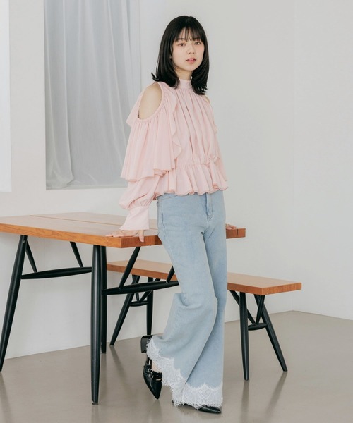 Heather(ヘザー)の「ショルダーカットブラウス 656715(シャツ/ブラウス・レディース・ブラック/アイボリー/ピンク/ホワイト系その他・FREE)」の17枚目の写真