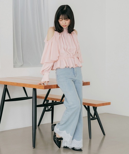 Heather(ヘザー)の「ショルダーカットブラウス 656715(シャツ/ブラウス・レディース・ブラック/アイボリー/ピンク/ホワイト系その他・FREE)」の18枚目の写真