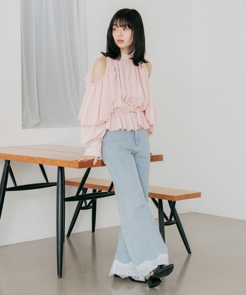 Heather(ヘザー)の「ショルダーカットブラウス 656715(シャツ/ブラウス・レディース・ブラック/アイボリー/ピンク/ホワイト系その他・FREE)」の19枚目の写真