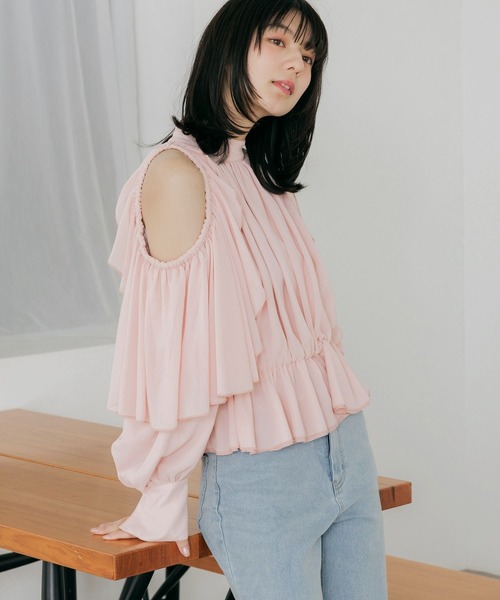 Heather(ヘザー)の「ショルダーカットブラウス 656715(シャツ/ブラウス・レディース・ブラック/アイボリー/ピンク/ホワイト系その他・FREE)」の20枚目の写真