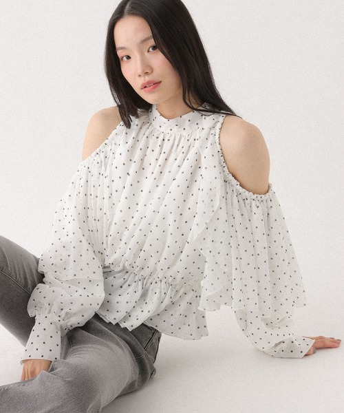 Heather(ヘザー)の「ショルダーカットブラウス 656715(シャツ/ブラウス・レディース・ブラック/アイボリー/ピンク/ホワイト系その他・FREE)」の22枚目の写真