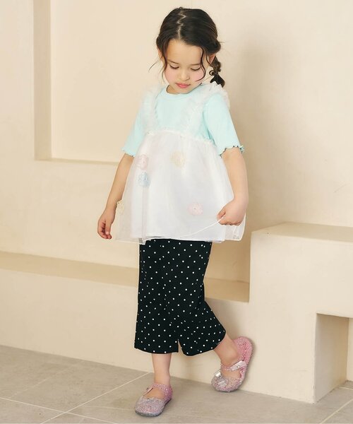 apres les cours（アプレレクール）の「【クロップド丈】リボンポケットきゅんパンツ（その他パンツ・キッズ・イエロー/インディゴブルー/ブラック・130/120/110/100/90/80/140）」の13枚目の写真