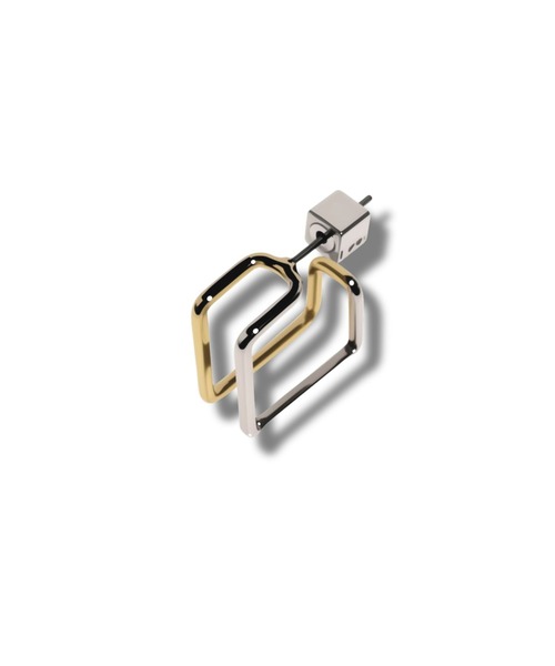 Lyvi(ライビィ)の「バイカラー / Framed Square Piercing-Contrast Edition / 金属アレルギー対応(ピアス(両耳用)・レディース・ゴールド系その他・FREE)」の2枚目の写真