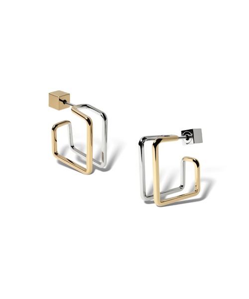 Lyvi(ライビィ)の「バイカラー / Framed Square Piercing-Contrast Edition / 金属アレルギー対応(ピアス(両耳用)・レディース・ゴールド系その他・FREE)」の11枚目の写真