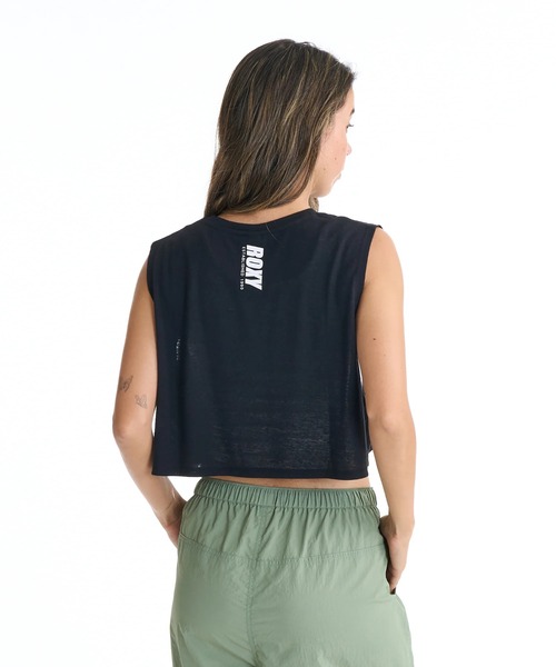 ROXY(ロキシー)の「ROXY ウィメンズ FITNESS TRIPLE HEARTS TANK トップス 【2026年春夏モデル】/ロキシー速乾ショート丈タンクトップ(タンクトップ・レディース・ブラック/オレンジ/ホワイト・SMALL/MEDIUM/LARGE)」の6枚目の写真