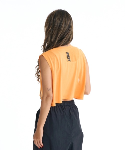 ROXY(ロキシー)の「ROXY ウィメンズ FITNESS TRIPLE HEARTS TANK トップス 【2026年春夏モデル】/ロキシー速乾ショート丈タンクトップ(タンクトップ・レディース・ブラック/オレンジ/ホワイト・SMALL/MEDIUM/LARGE)」の7枚目の写真