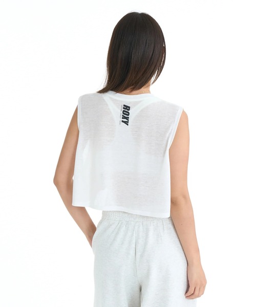 ROXY(ロキシー)の「ROXY ウィメンズ FITNESS TRIPLE HEARTS TANK トップス 【2026年春夏モデル】/ロキシー速乾ショート丈タンクトップ(タンクトップ・レディース・ブラック/オレンジ/ホワイト・SMALL/MEDIUM/LARGE)」の8枚目の写真