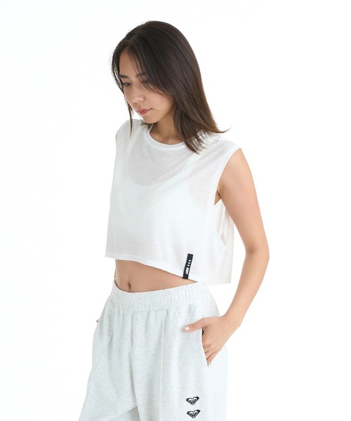 ROXY(ロキシー)の「ROXY ウィメンズ FITNESS TRIPLE HEARTS TANK トップス 【2026年春夏モデル】/ロキシー速乾ショート丈タンクトップ(タンクトップ・レディース・ブラック/オレンジ/ホワイト・SMALL/MEDIUM/LARGE)」の10枚目の写真