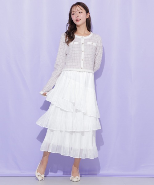 JILL by JILL STUART(ジルバイジルスチュアート)の「ラメツィードニットジャケット(ニット/セーター・レディース・ピンク/ホワイト/ブルー・FREE)」の11枚目の写真