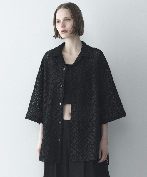 remer（リメール）の「フラワージャガードオーバーサイズシャツ / Flower Jacquard Oversize Shirt（シャツ/ブラウス・メンズ・ホワイト/ブラック/グレー・X-SMALL/LARGE/MEDIUM/SMALL）」の14枚目の写真