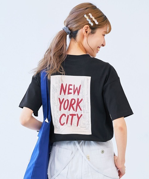 devirock（デビロック）の「【旅するデビロック】大人 プリント半袖Tシャツ（Tシャツ/カットソー・レディース・ブラック系2/ブラック系1/ホワイト系2/ホワイト系1/ライトグレー系1/ピンク系1・M/LL/L）」の2枚目の写真