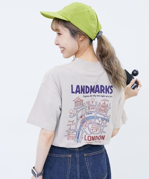 devirock（デビロック）の「【旅するデビロック】大人 プリント半袖Tシャツ（Tシャツ/カットソー・レディース・ブラック系2/ブラック系1/ホワイト系2/ホワイト系1/ライトグレー系1/ピンク系1・M/LL/L）」の5枚目の写真