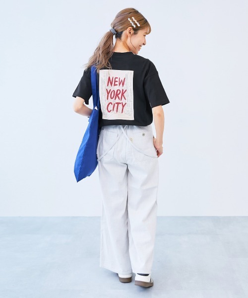 devirock（デビロック）の「【旅するデビロック】大人 プリント半袖Tシャツ（Tシャツ/カットソー・レディース・ブラック系2/ブラック系1/ホワイト系2/ホワイト系1/ライトグレー系1/ピンク系1・M/LL/L）」の7枚目の写真