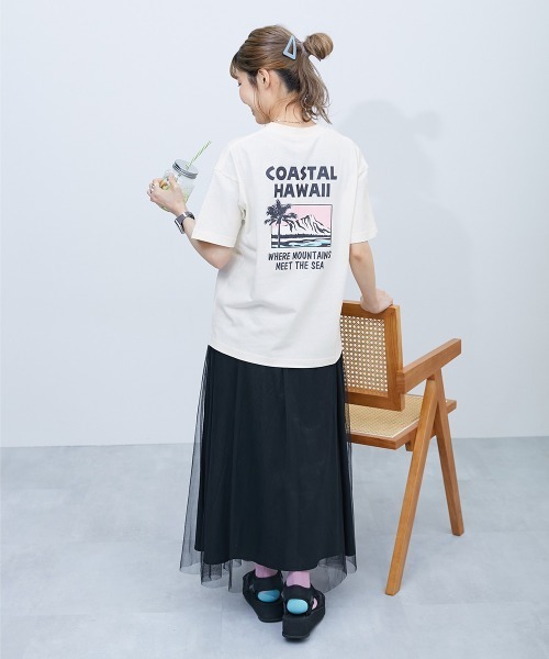 devirock（デビロック）の「【旅するデビロック】大人 プリント半袖Tシャツ（Tシャツ/カットソー・レディース・ブラック系2/ブラック系1/ホワイト系2/ホワイト系1/ライトグレー系1/ピンク系1・M/LL/L）」の12枚目の写真