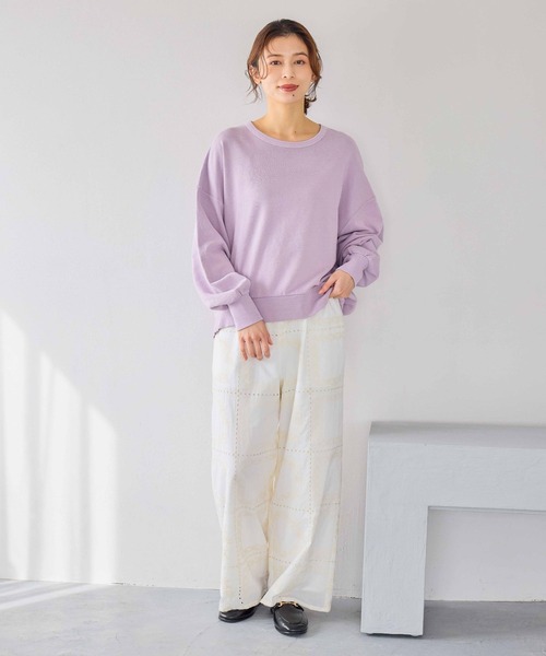 studio CLIP(スタディオクリップ)の「ブロック刺繍レースパンツ(その他パンツ・レディース・ブラック/オフホワイト・FREE)」の7枚目の写真