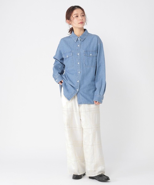 studio CLIP(スタディオクリップ)の「ブロック刺繍レースパンツ(その他パンツ・レディース・ブラック/オフホワイト・FREE)」の13枚目の写真