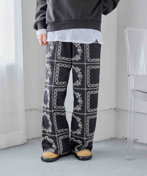 studio CLIP(スタディオクリップ)の「ブロック刺繍レースパンツ(その他パンツ・レディース・ブラック/オフホワイト・FREE)」の17枚目の写真