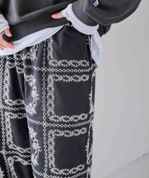 studio CLIP(スタディオクリップ)の「ブロック刺繍レースパンツ(その他パンツ・レディース・ブラック/オフホワイト・FREE)」の18枚目の写真
