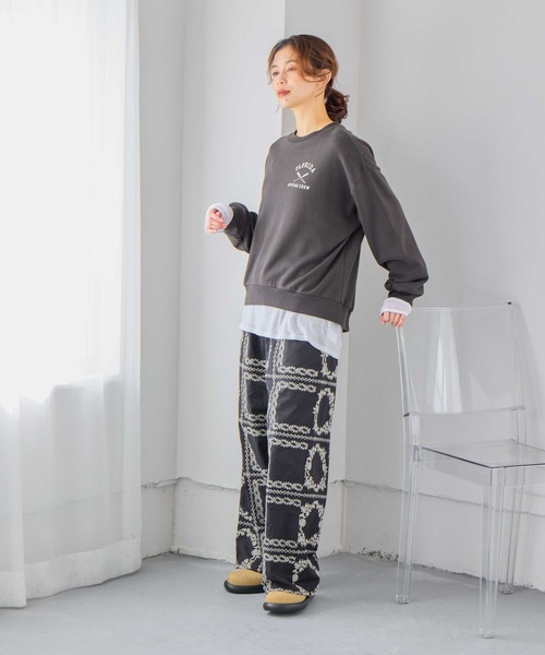 studio CLIP(スタディオクリップ)の「ブロック刺繍レースパンツ(その他パンツ・レディース・ブラック/オフホワイト・FREE)」の21枚目の写真