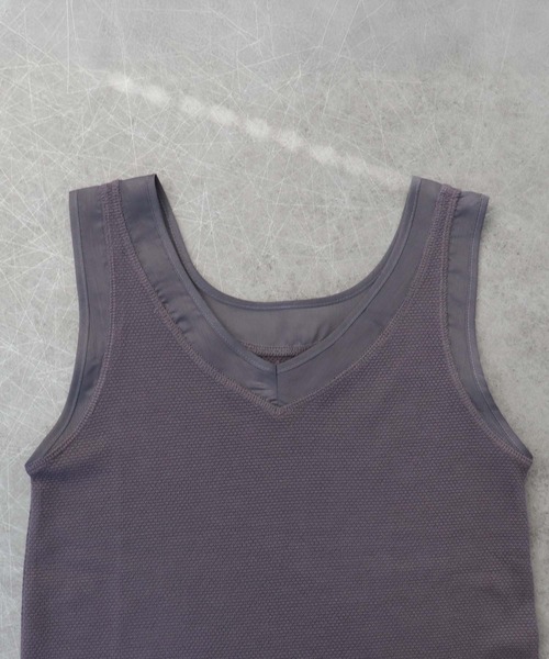 Cepica（セピカ）の「ラッセルシアー切替両前タンクトップ（タンクトップ・レディース・ブラック/オフホワイト/チャコールグレー・FREE）」の18枚目の写真