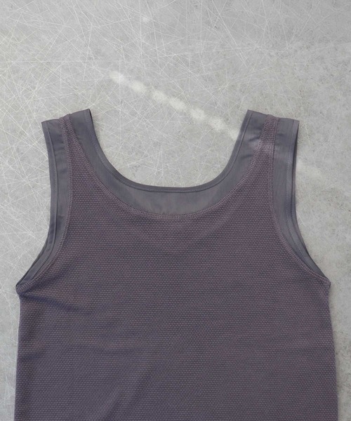Cepica（セピカ）の「ラッセルシアー切替両前タンクトップ（タンクトップ・レディース・ブラック/オフホワイト/チャコールグレー・FREE）」の4枚目の写真