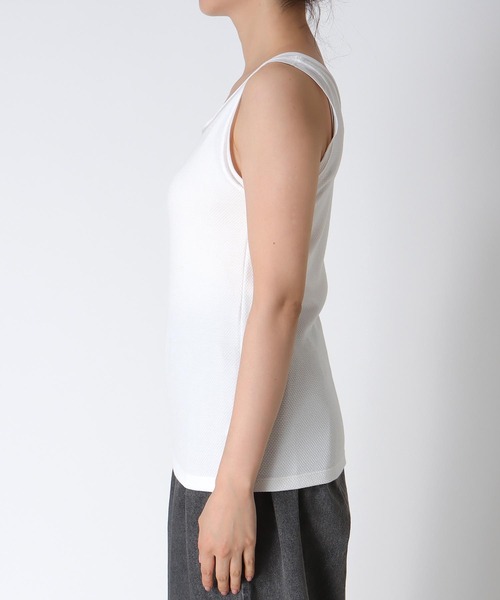 Cepica（セピカ）の「ラッセルシアー切替両前タンクトップ（タンクトップ・レディース・ブラック/オフホワイト/チャコールグレー・FREE）」の6枚目の写真