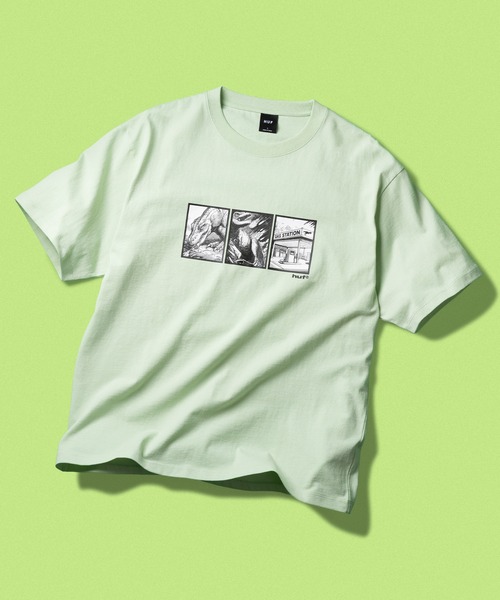 HUF(ハフ)の「FOSSIL FUEL TEE(Tシャツ/カットソー・メンズ・ブラック/グリーン系その他・S/M/L/XL/XXL)」の2枚目の写真