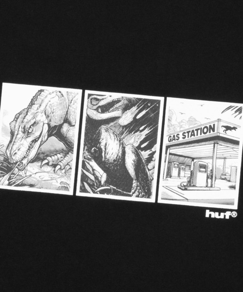 HUF(ハフ)の「FOSSIL FUEL TEE(Tシャツ/カットソー・メンズ・ブラック/グリーン系その他・S/M/L/XL/XXL)」の13枚目の写真
