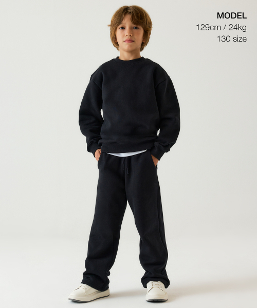 MUSINSA STANDARD KIDS（ムシンサスタンダードキッズ）の「起毛ラウンジスウェットパンツ[ブラック]（スウェットパンツ・レディース・その他・100/110）」の2枚目の写真