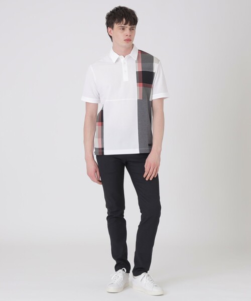 BLACK LABEL CRESTBRIDGE(ブラックレーベル・クレストブリッジ)の「パッチワーックサッカーポロシャツ(ポロシャツ・メンズ・ライトグレー/ネイビー/オフホワイト/ブラック・XL/M/L)」の5枚目の写真