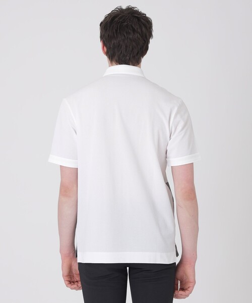 BLACK LABEL CRESTBRIDGE(ブラックレーベル・クレストブリッジ)の「パッチワーックサッカーポロシャツ(ポロシャツ・メンズ・ライトグレー/ネイビー/オフホワイト/ブラック・XL/M/L)」の7枚目の写真