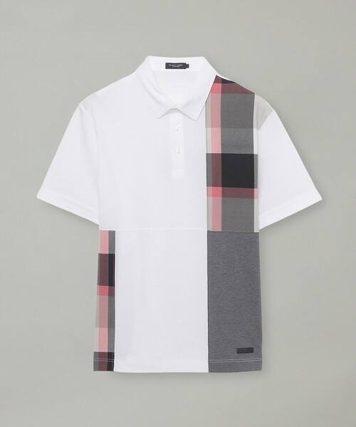 BLACK LABEL CRESTBRIDGE(ブラックレーベル・クレストブリッジ)の「パッチワーックサッカーポロシャツ(ポロシャツ・メンズ・ライトグレー/ネイビー/オフホワイト/ブラック・XL/M/L)」の9枚目の写真