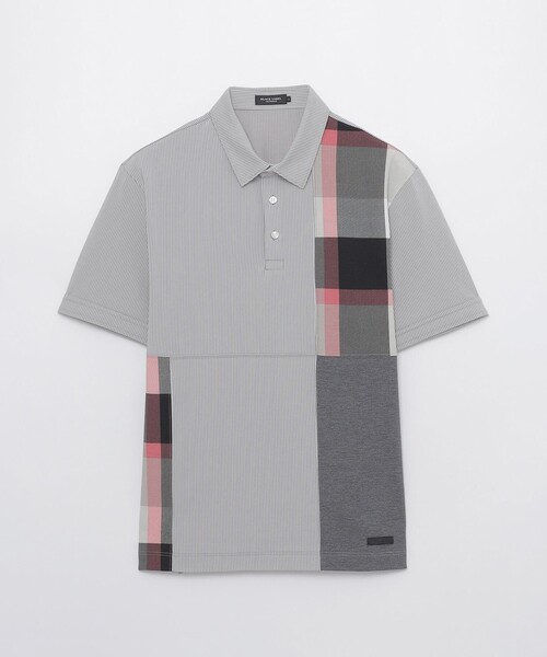 BLACK LABEL CRESTBRIDGE(ブラックレーベル・クレストブリッジ)の「パッチワーックサッカーポロシャツ(ポロシャツ・メンズ・ライトグレー/ネイビー/オフホワイト/ブラック・XL/M/L)」の14枚目の写真