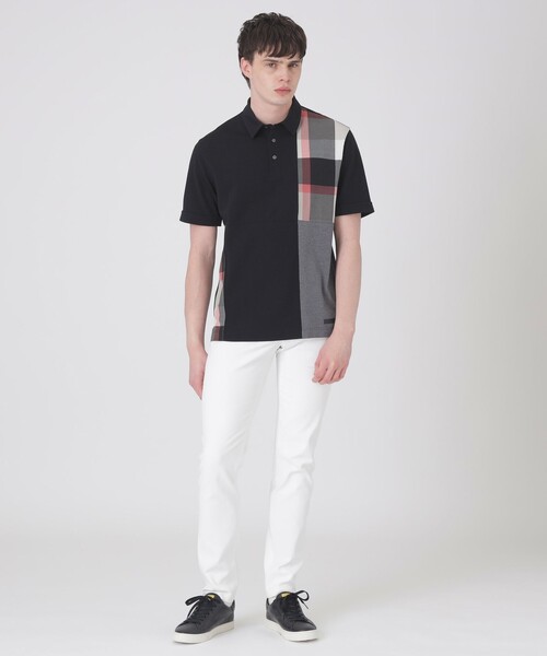 BLACK LABEL CRESTBRIDGE(ブラックレーベル・クレストブリッジ)の「パッチワーックサッカーポロシャツ(ポロシャツ・メンズ・ライトグレー/ネイビー/オフホワイト/ブラック・XL/M/L)」の15枚目の写真