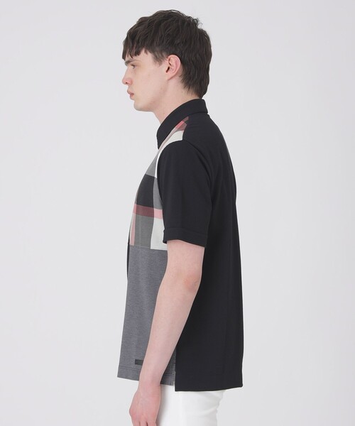 BLACK LABEL CRESTBRIDGE(ブラックレーベル・クレストブリッジ)の「パッチワーックサッカーポロシャツ(ポロシャツ・メンズ・ライトグレー/ネイビー/オフホワイト/ブラック・XL/M/L)」の16枚目の写真