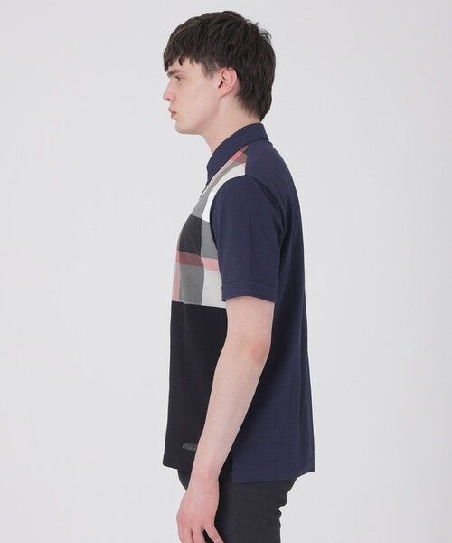 BLACK LABEL CRESTBRIDGE(ブラックレーベル・クレストブリッジ)の「パッチワーックサッカーポロシャツ(ポロシャツ・メンズ・ライトグレー/ネイビー/オフホワイト/ブラック・XL/M/L)」の21枚目の写真