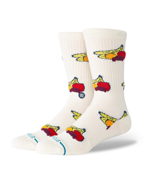 STANCE(スタンス)の「【STANCE/スタンス】FRUITS CREW / ロゴクルーソックス フルーツ柄 / おしゃれなギフトに最適!(ソックス/靴下・メンズ・ホワイト系その他・LARGE)」の1枚目の写真