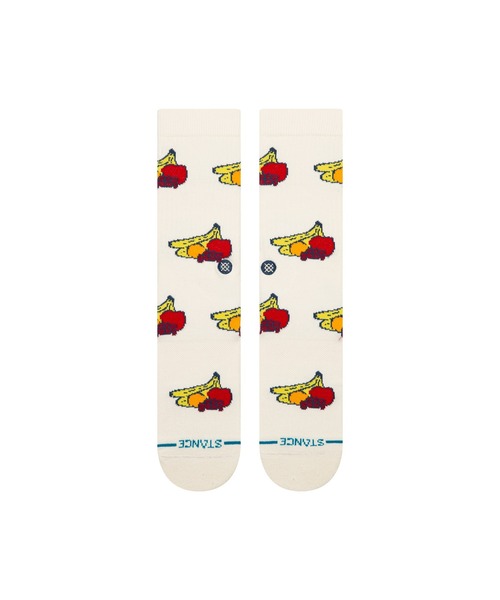 STANCE(スタンス)の「【STANCE/スタンス】FRUITS CREW / ロゴクルーソックス フルーツ柄 / おしゃれなギフトに最適!(ソックス/靴下・メンズ・ホワイト系その他・LARGE)」の2枚目の写真