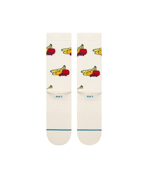 STANCE(スタンス)の「【STANCE/スタンス】FRUITS CREW / ロゴクルーソックス フルーツ柄 / おしゃれなギフトに最適!(ソックス/靴下・メンズ・ホワイト系その他・LARGE)」の3枚目の写真