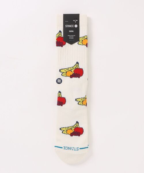 STANCE(スタンス)の「【STANCE/スタンス】FRUITS CREW / ロゴクルーソックス フルーツ柄 / おしゃれなギフトに最適!(ソックス/靴下・メンズ・ホワイト系その他・LARGE)」の4枚目の写真