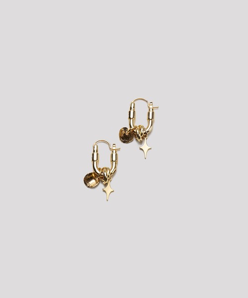 LAPUIS(ラピュイ)の「LAPUIS(ラピュイ)Sammy Charm pierced earrings(ピアス(両耳用)・レディース・マルチ/ゴールド・FREE)」の9枚目の写真