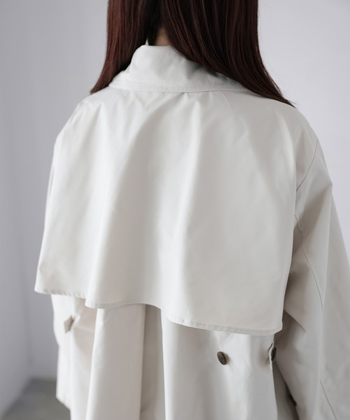 Riberry（リベリー）の「ミドル丈Aライントレンチコート（トレンチコート・レディース・アイボリー/ブラック/ベージュ・MEDIUM）」の7枚目の写真